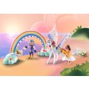 Himmlischer Pegasus mit Regenbogen