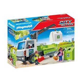 Altglas-LKW mit Container