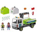 Altglas-LKW mit Container