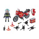 Feuerwehrmotorrad am Unfallort