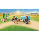 PLAYMOBIL 2er Set: 71442 Traktor mit Anhänger und Wassertank & 71443 Idyllischer Gemüsegarten bei den Großeltern