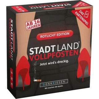 DENKRIESEN - STADT LAND VOLLPFOSTEN® – Das Kartenspiel – ROTLICHT EDITION "Jetzt wirds dreckig."