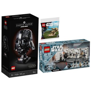 LEGO Star Wars Set: 75387 Das Entern der Tantive IV, 75304 Darth Vader Helm & 30680 AAT