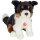 Tri-Color Border Collie sitzend, 30 cm