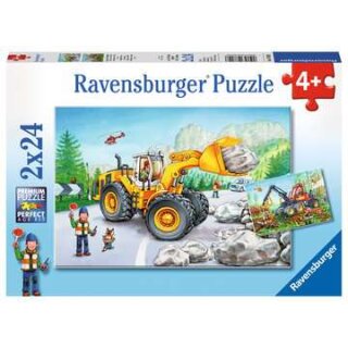Puzzle Bagger und Waldtraktor 2 X 24 Teile
