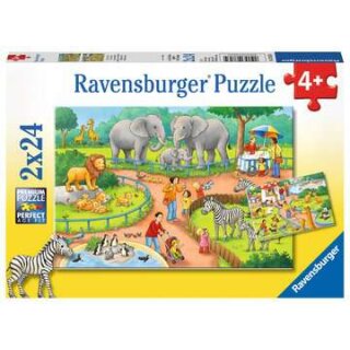 Puzzle Ein Tag im Zoo 2 X 24 Teile
