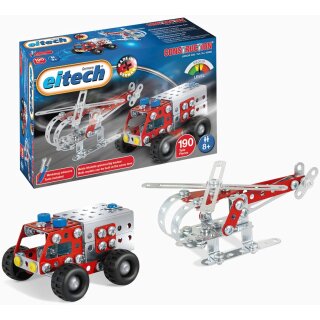 Metallbaukasten C80 Feuerwehr Set-Heli. & Löschwag