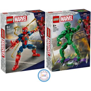 LEGO Marvel Set: 76298 Iron Spider-Man Baufigur & 76284 Green Goblin Baufigur