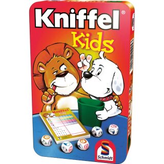 Kniffel Kids Mitbringspiel in der Metalldose