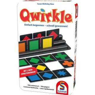 Qwirkle Bring-mich-Mit-Spiel in der Metalldose