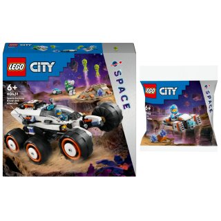 LEGO City Set: 60431 Weltraum-Rover mit Außerirdischen & 30663 Weltraum-Hoverbike