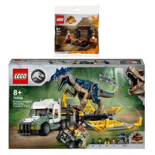 LEGO Jurassic World Set: 76966 Dinosaurier-Missionen: Allosaurus-Transporter & 30390 Dinosaurier-Markt Polybag