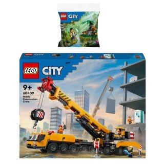 LEGO CITY Set: 60409 Mobiler Baukran & 30665 Dschungelforscher mit Baby-Gorilla