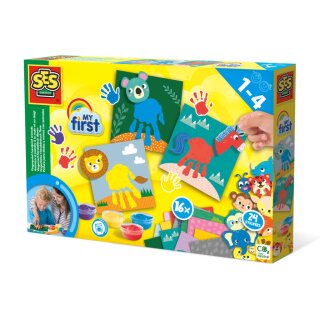 My first – Fingerfarbe Handabdruck Tiere