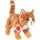 Katze stehend, rot getigert, 20 cm