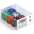 Transparente Würfel W6 Set gemischt