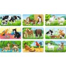 Tierfamilien auf dem Bauernhof