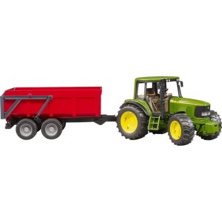 Bruder 02057 John Deere 6920 mit Wannenkippanhänger (rot)