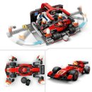 F1® Boxenstopp mit Boxencrew und Ferrari Flitzer