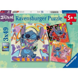 Einfach nur Spielen - 3x49 Teile Disney Stitch Puzzle