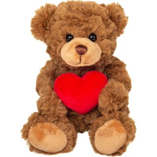 Teddy mit Herz braun 20 cm