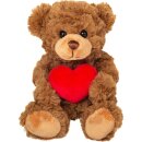 Teddy mit Herz braun 20 cm