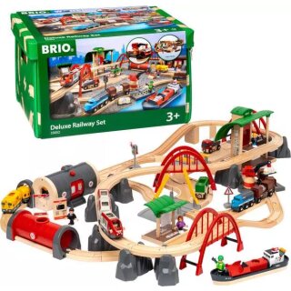 BRIO Straßen & Schienen Bahn Set Deluxe
