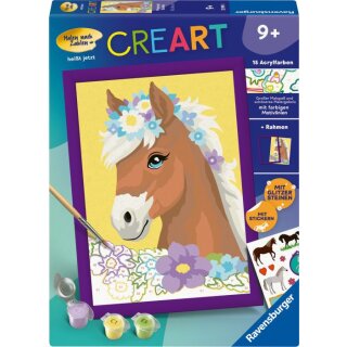 CreArt Pferd mit Blumen