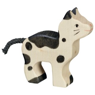 Katze, klein, schwarz und weiß