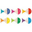 Legespiel und Bausteinkasten 6 bunte Fische