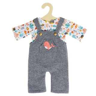 Puppen-Latzhose mit T-Shirt "Wal Bobby", Gr. 28-35 cm