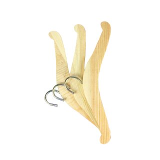 Puppen-Kleiderbügel aus Holz, 3 Stück