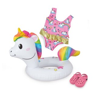 Puppen-Schwimmset Einhorn Henri, Gr. 28-35 cm