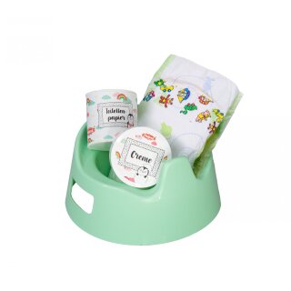 Puppen-Töpfchenset Pinguin mit Zubehör