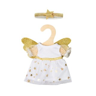 Puppen-Kleid Schutzengel mit Sternen-Haarband, mini, Gr. 20-25 cm