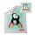 Puppen-Bettdecke Pinguin Pünktchen (44 x 34 cm) mit Kissen (16 x 16 cm