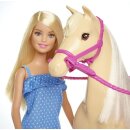 Barbie Puppe & Pferd (blonde Haare)