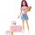 Barbie "Skipper Babysitters Inc." Puppe mit Gitterbett, Baby & Zubehör Spielset (lila Strähnen)