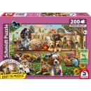 Gartenpicknick für Hund und Katze