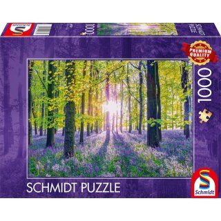 Zarte Glockenblumen im Wald