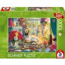 Puzzlezeit mit Katze