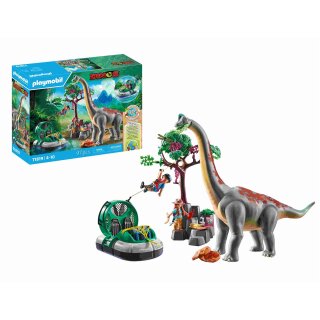 Brachiosaurus-Begegnung mit Luftkissenboot
