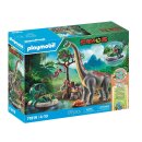 Brachiosaurus-Begegnung mit Luftkissenboot