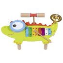 Musikstation Krokodil mit Notenheft