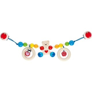 Kinderwagenkette Herzbär mit Clips