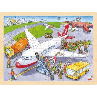 Einlegepuzzle Auf dem Flughafen