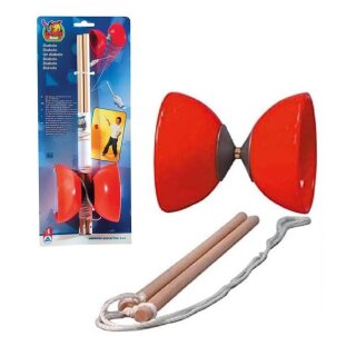 Diabolo Kunststoff m. Holzstäben, 4-s.