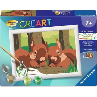Kuschelnde Eichhörnchen