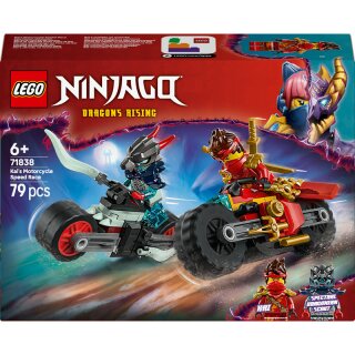 Lego Ninjago 4er Set: 71838 Kais Motorradrennen, 71842 Rontu der