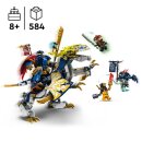 Lego Ninjago 4er Set: 71838 Kais Motorradrennen, 71842 Rontu der Meisterdrache, 71843 Rogues Mech-Drachenreiter & 30650 Kais und Raptons Duell im Tempel
